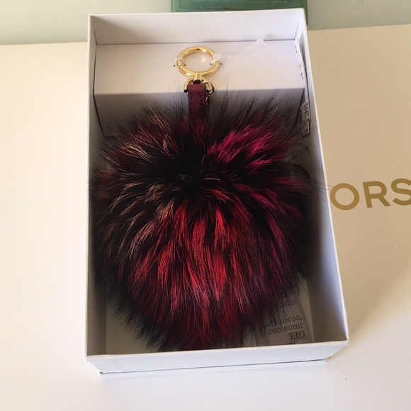 🦊 🌸 Michael Kors XL Fox fur Pom Pom - Picture 2 of 7